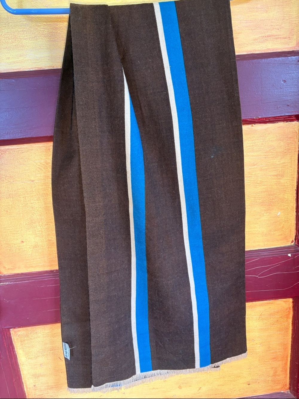 Vintage Armani Iparalleli Wool Scarf